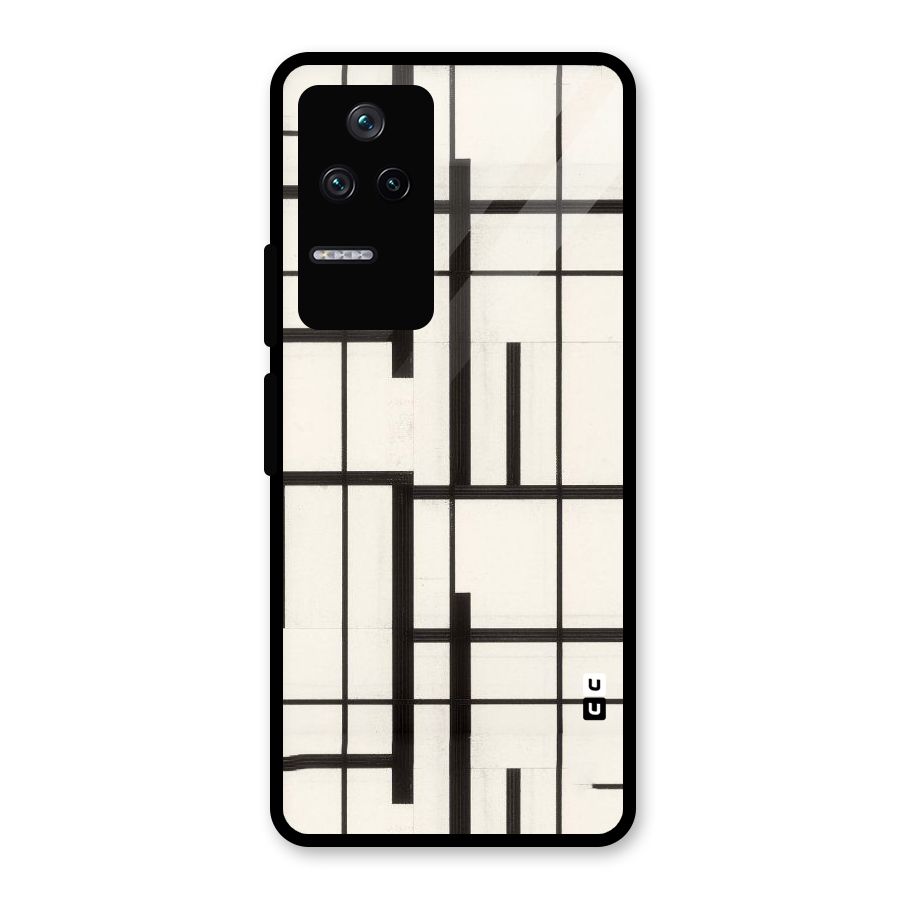 Black Unsymmetry Glass Back Case for Poco F4 5G