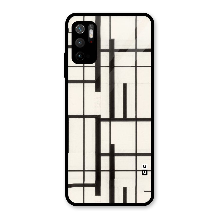 Black Unsymmetry Glass Back Case for Poco M3 Pro 5G