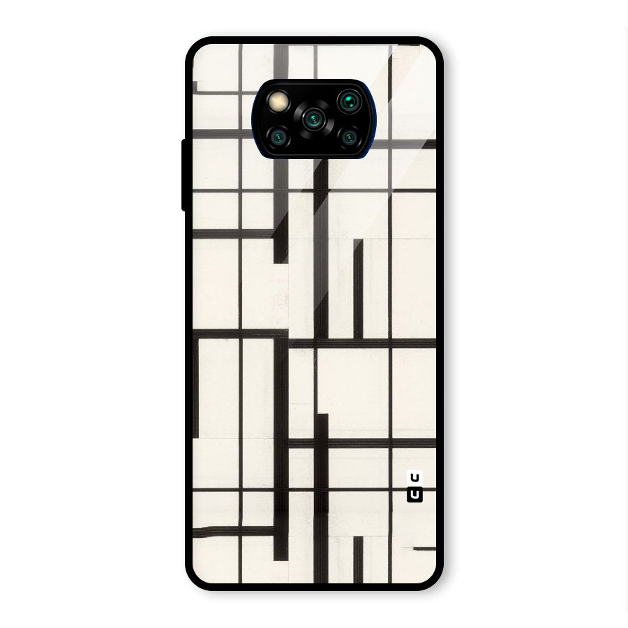 Black Unsymmetry Glass Back Case for Poco X3 Pro