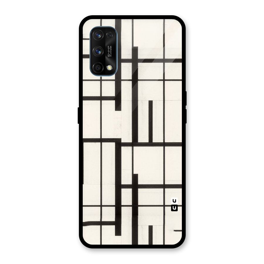 Black Unsymmetry Glass Back Case for Realme 7 Pro
