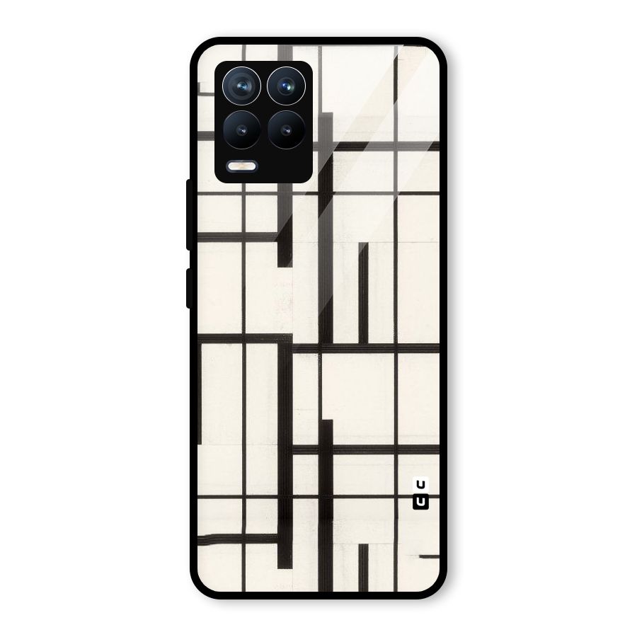 Black Unsymmetry Glass Back Case for Realme 8