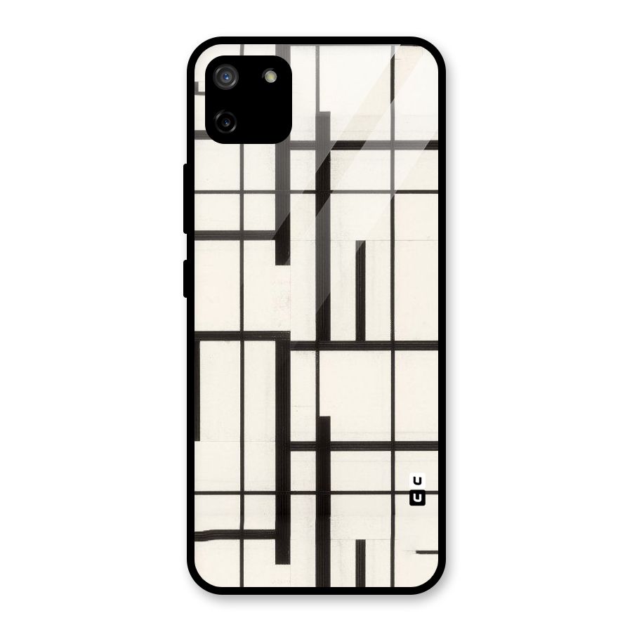 Black Unsymmetry Glass Back Case for Realme C11