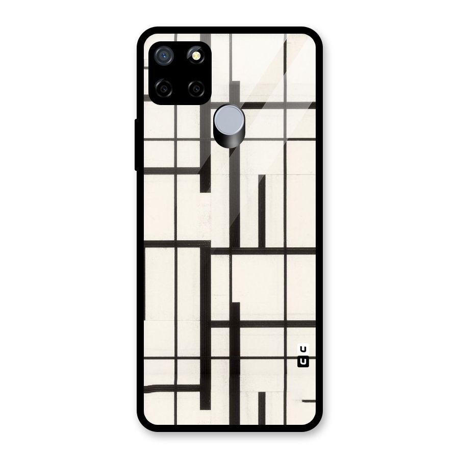 Black Unsymmetry Glass Back Case for Realme C12