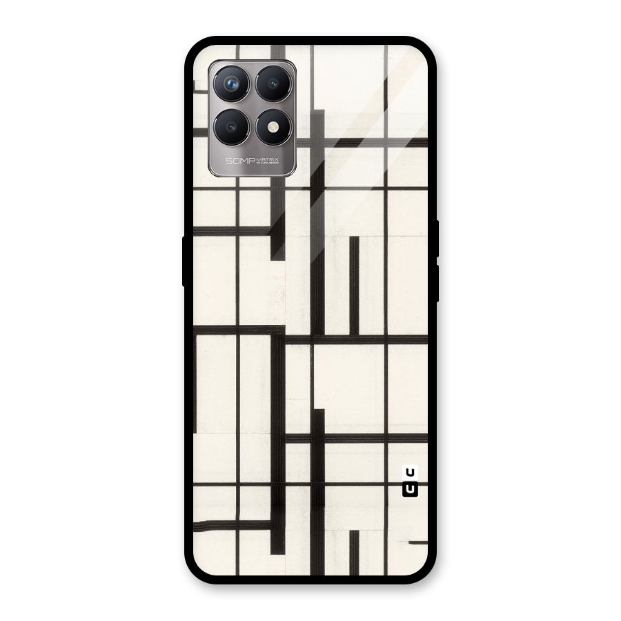 Black Unsymmetry Glass Back Case for Realme Narzo 50