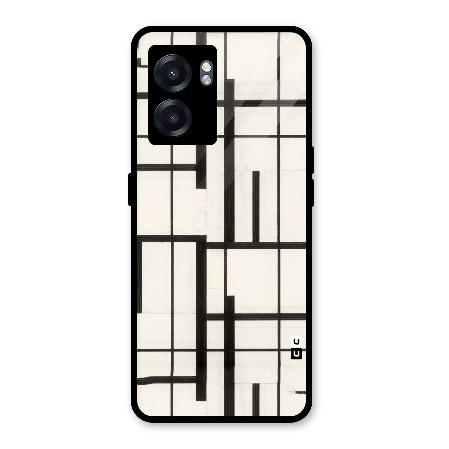 Black Unsymmetry Glass Back Case for Realme Narzo 50 5G