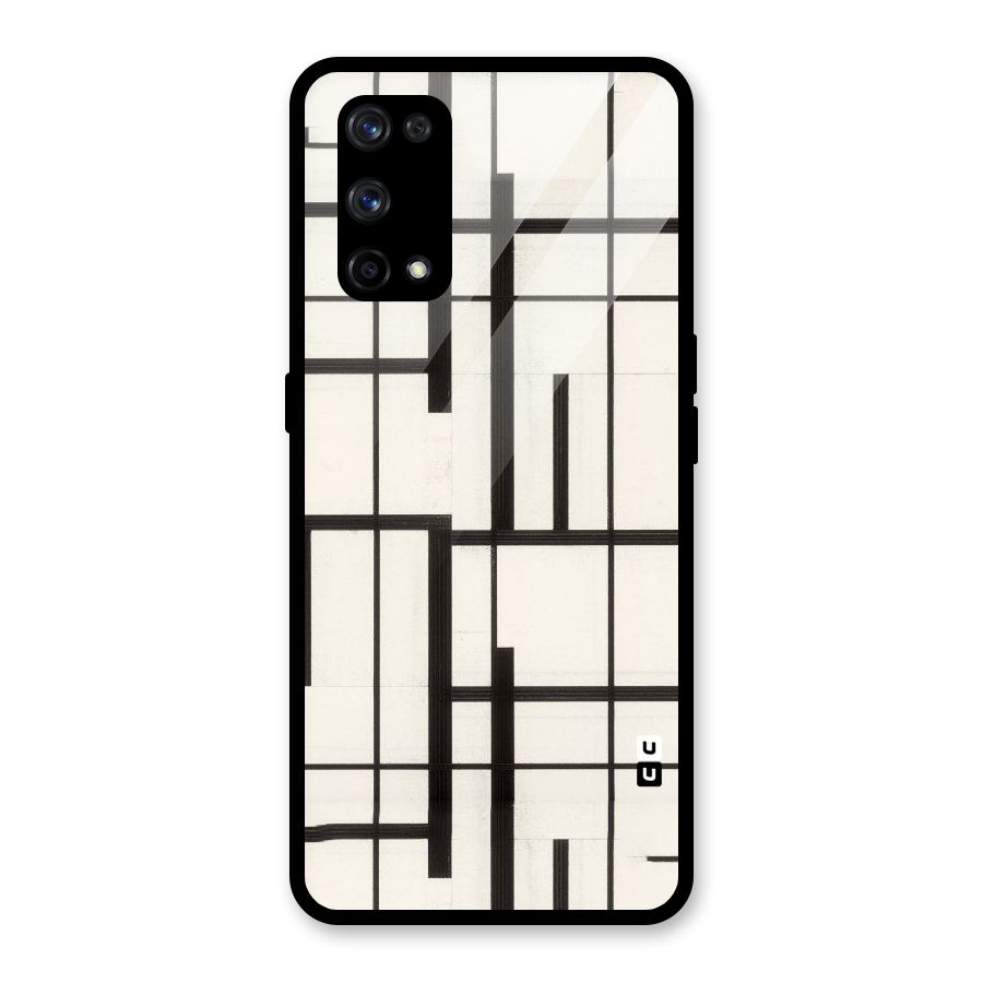 Black Unsymmetry Glass Back Case for Realme X7 Pro