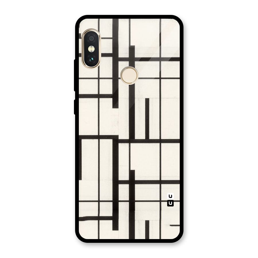 Black Unsymmetry Glass Back Case for Redmi Note 5 Pro