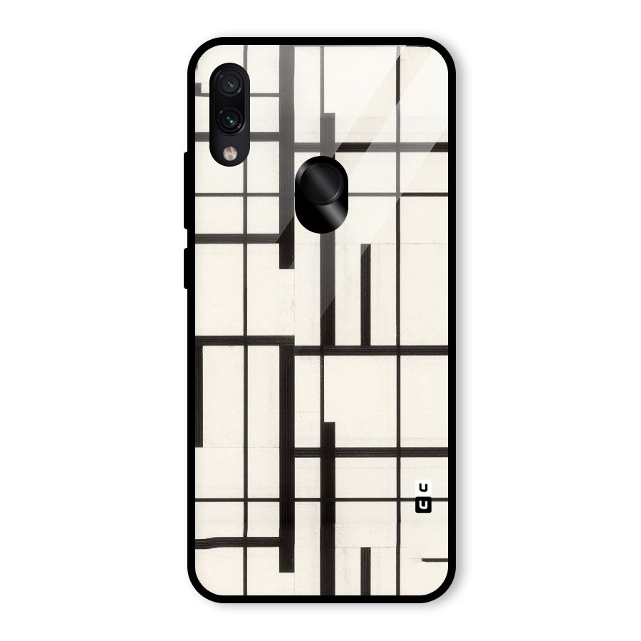 Black Unsymmetry Glass Back Case for Redmi Note 7 Pro