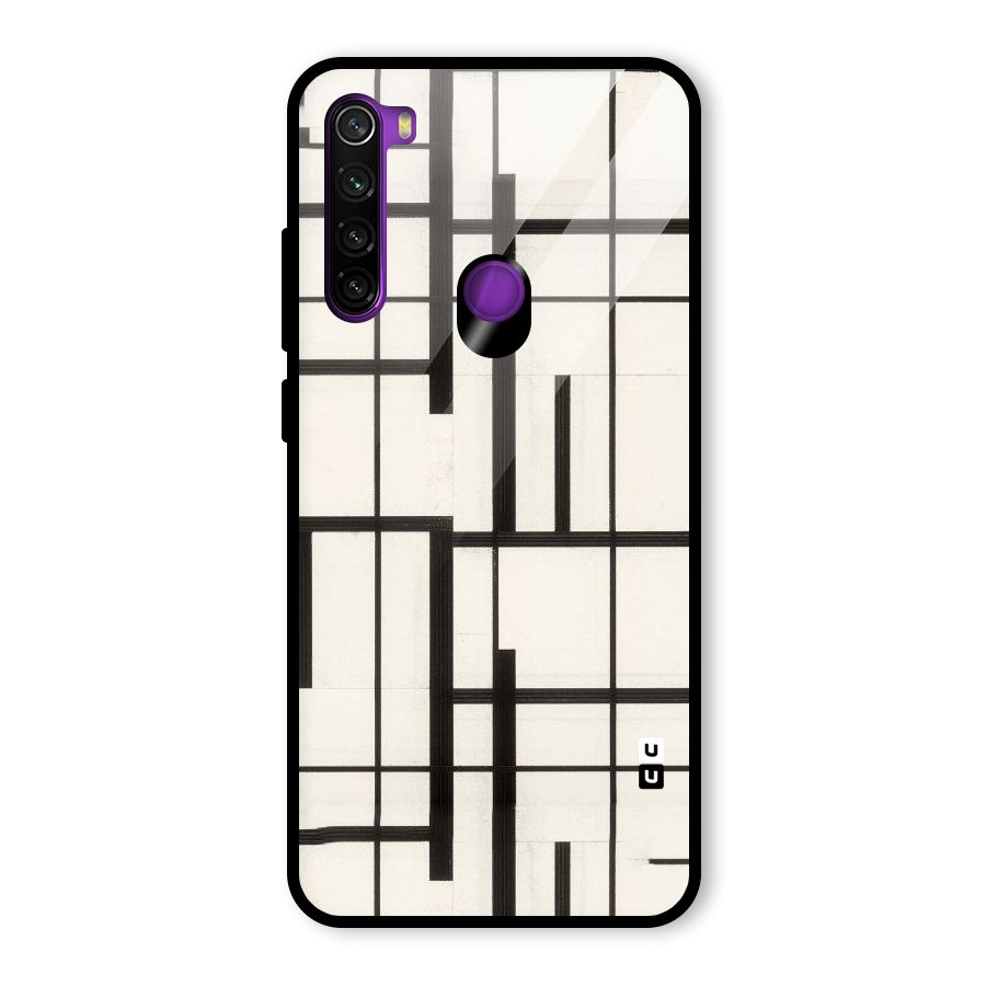 Black Unsymmetry Glass Back Case for Redmi Note 8