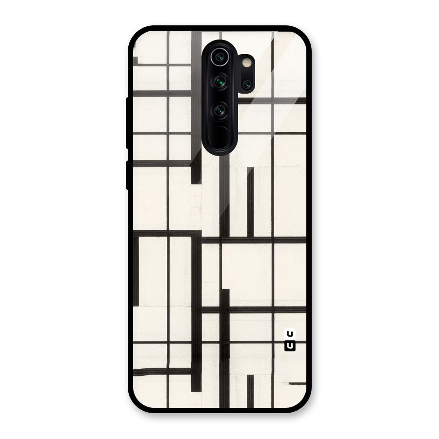 Black Unsymmetry Glass Back Case for Redmi Note 8 Pro