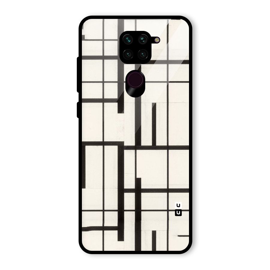 Black Unsymmetry Glass Back Case for Redmi Note 9