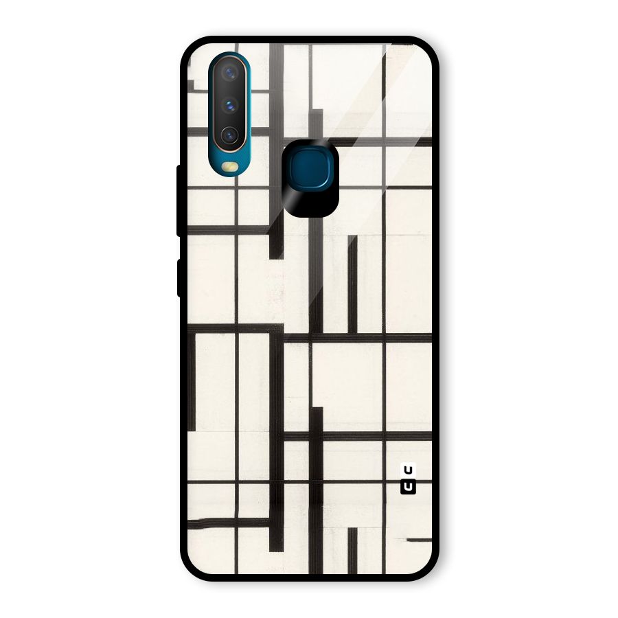 Black Unsymmetry Glass Back Case for Vivo U10