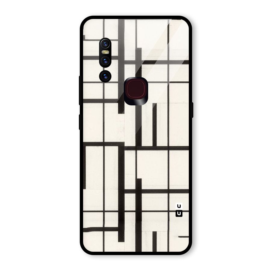 Black Unsymmetry Glass Back Case for Vivo V15