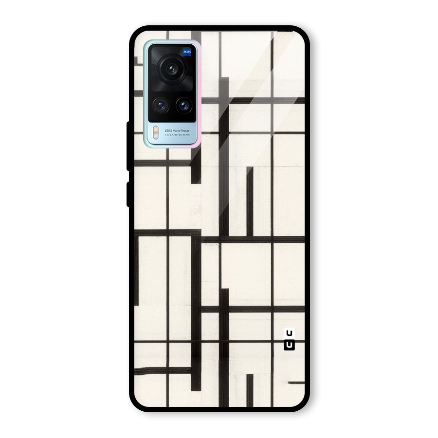 Black Unsymmetry Glass Back Case for Vivo X60