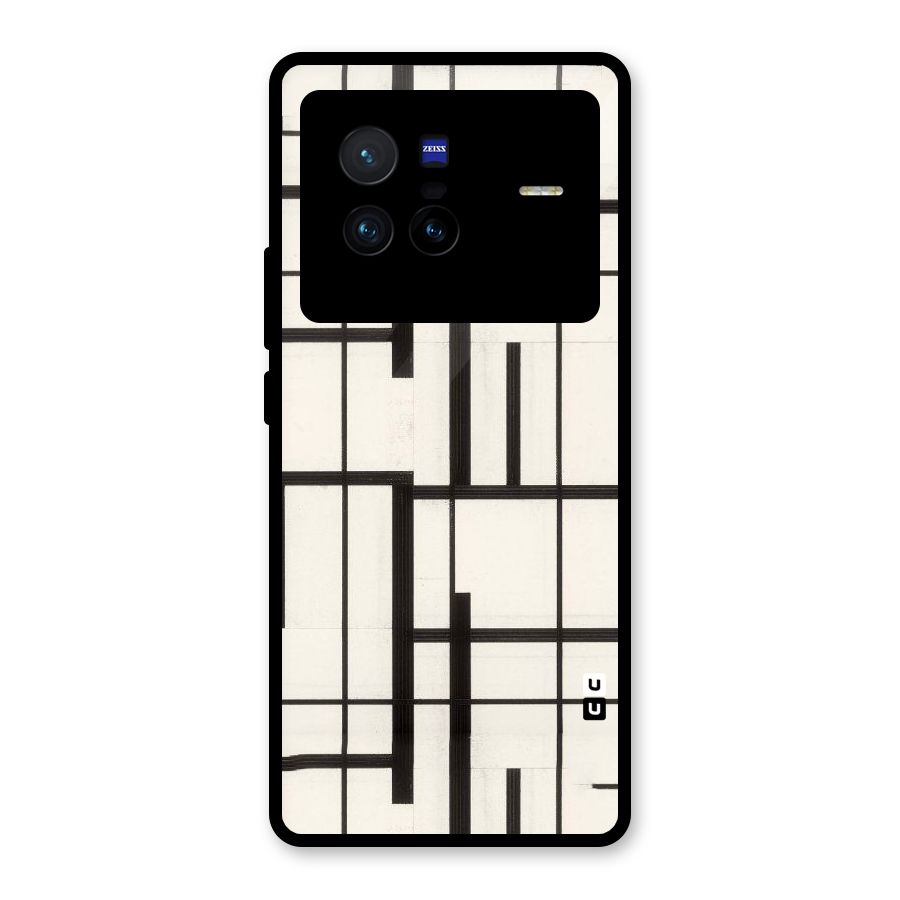 Black Unsymmetry Glass Back Case for Vivo X80