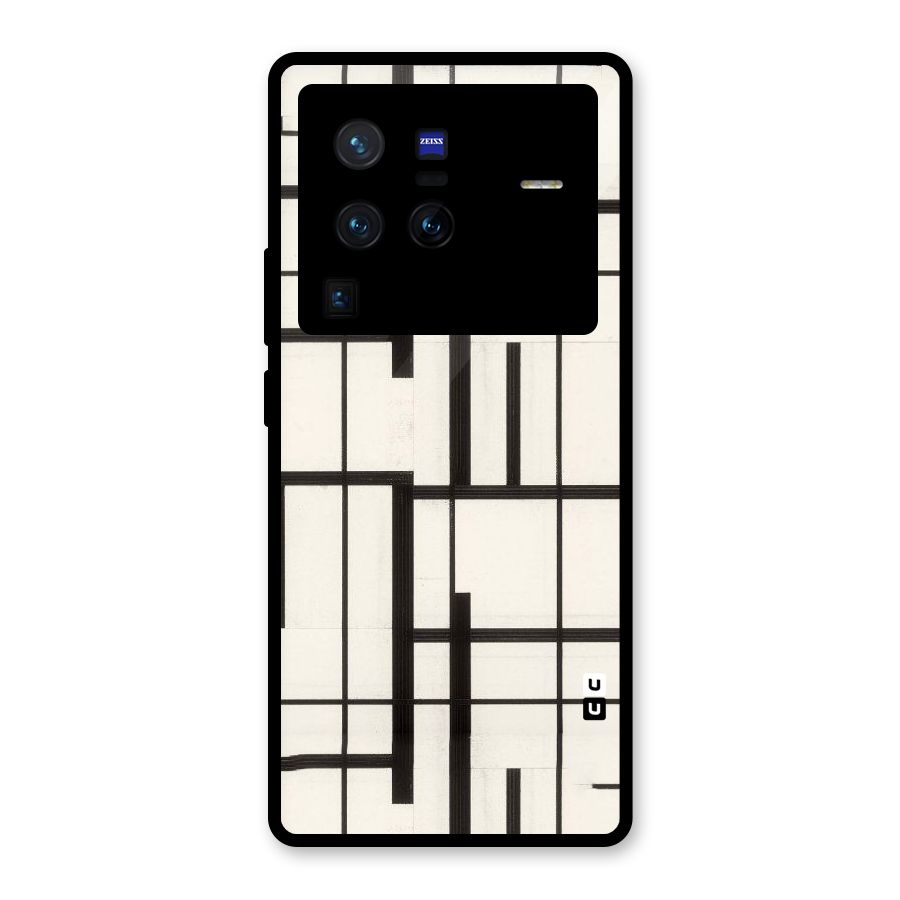 Black Unsymmetry Glass Back Case for Vivo X80 Pro