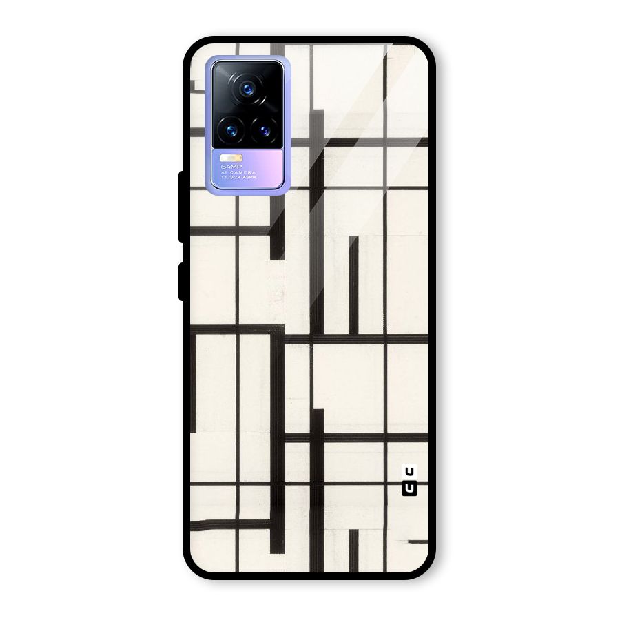 Black Unsymmetry Glass Back Case for Vivo Y73