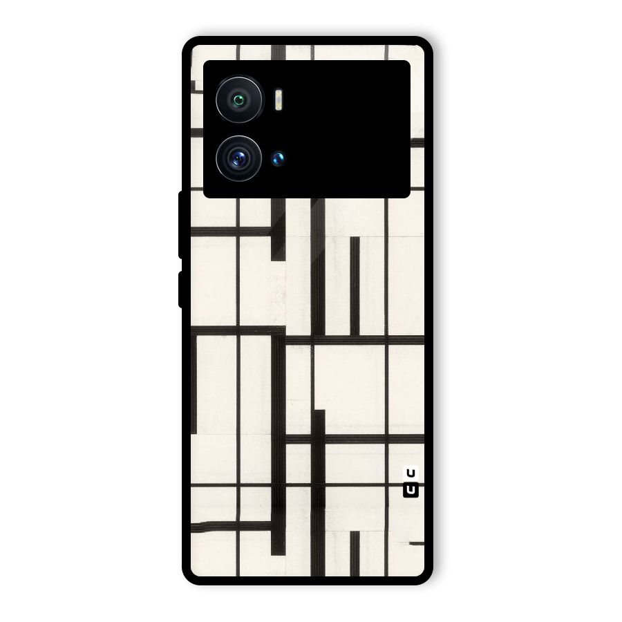 Black Unsymmetry Glass Back Case for Vivo iQOO 9 Pro