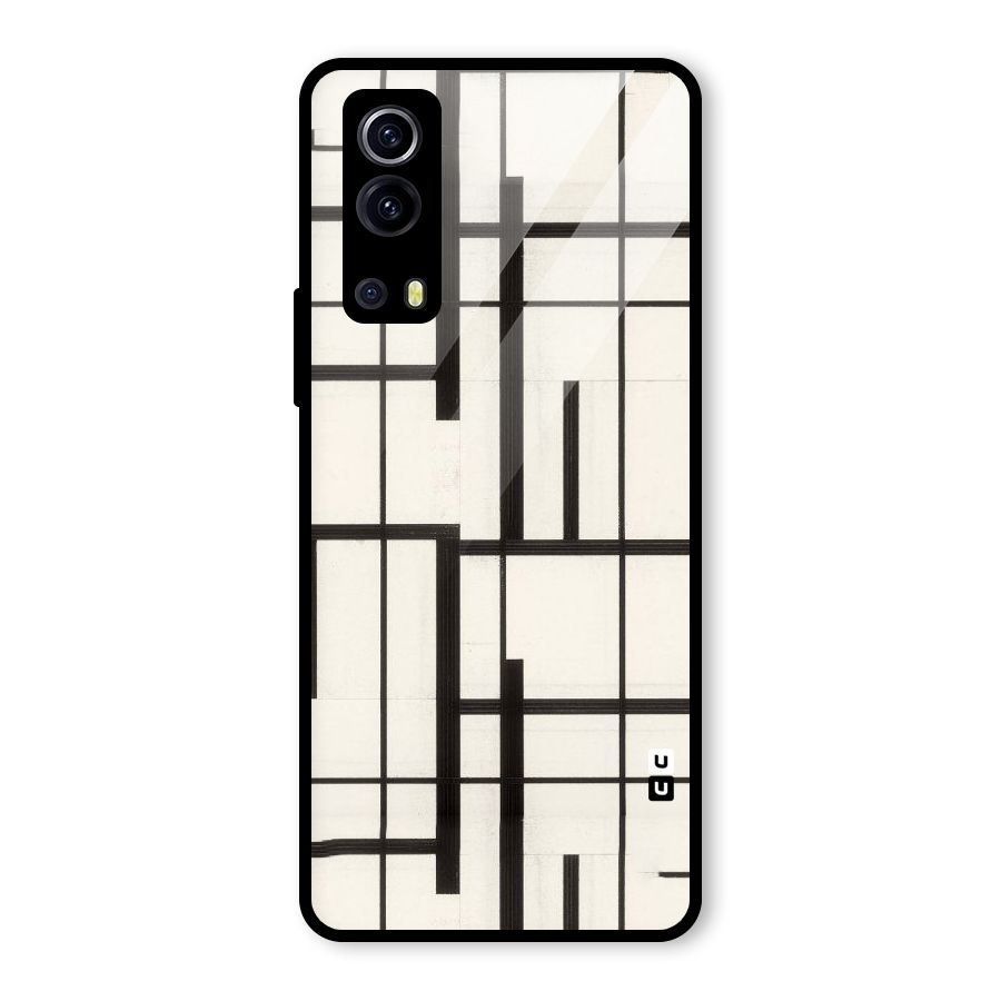 Black Unsymmetry Glass Back Case for Vivo iQOO Z3