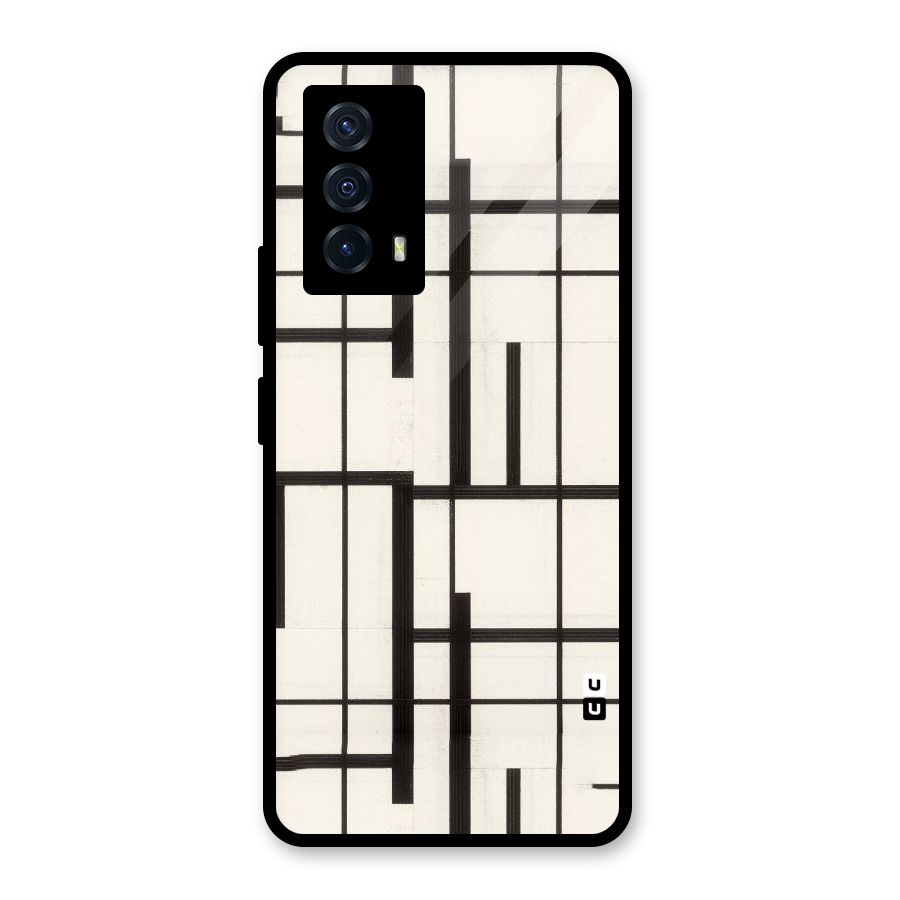 Black Unsymmetry Glass Back Case for Vivo iQOO Z5