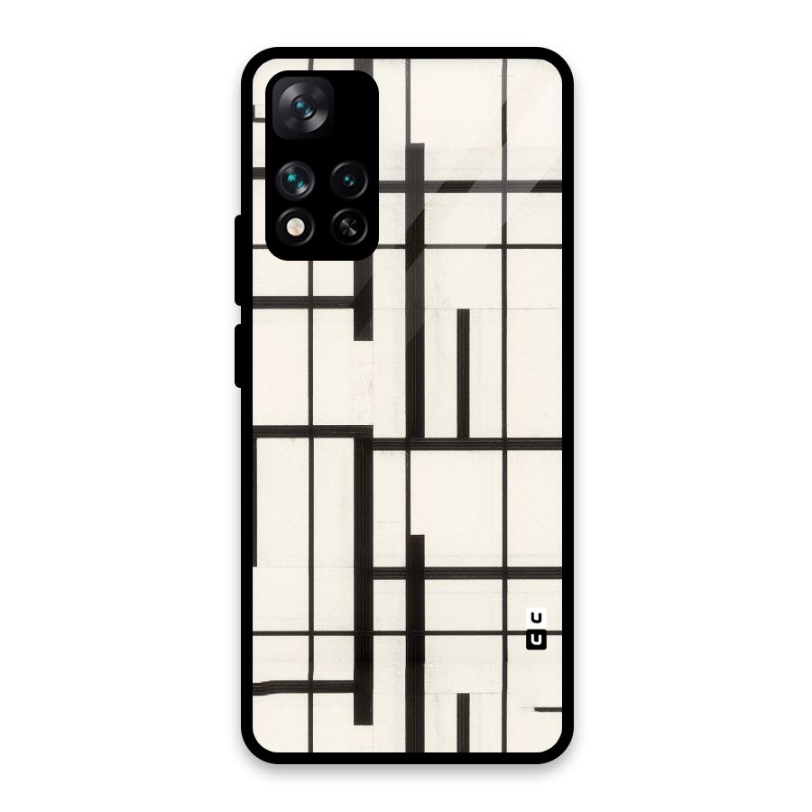 Black Unsymmetry Glass Back Case for Xiaomi 11i HyperCharge 5G