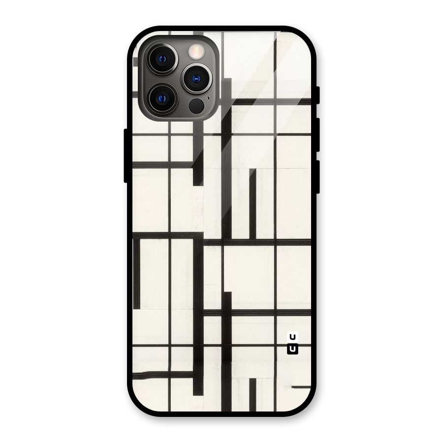Black Unsymmetry Glass Back Case for iPhone 12 Pro