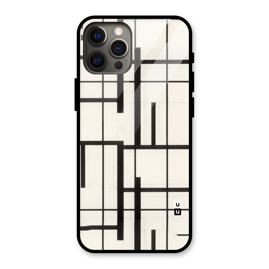 Black Unsymmetry Glass Back Case for iPhone 12 Pro Max