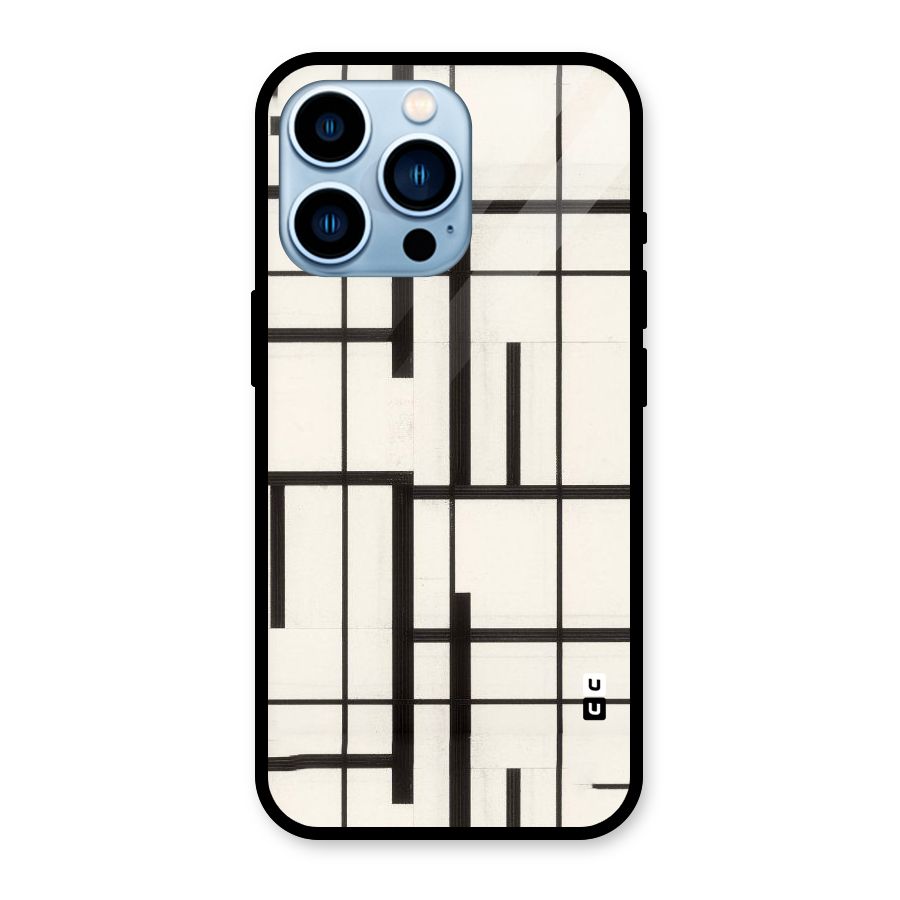Black Unsymmetry Glass Back Case for iPhone 13 Pro