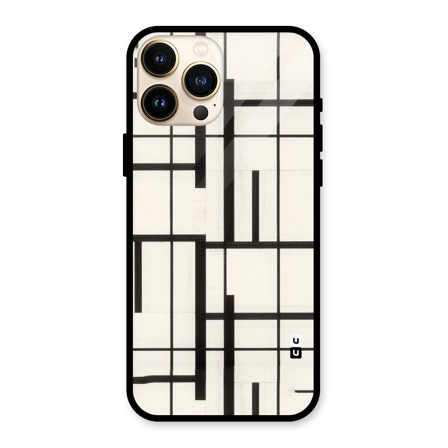 Black Unsymmetry Glass Back Case for iPhone 13 Pro Max