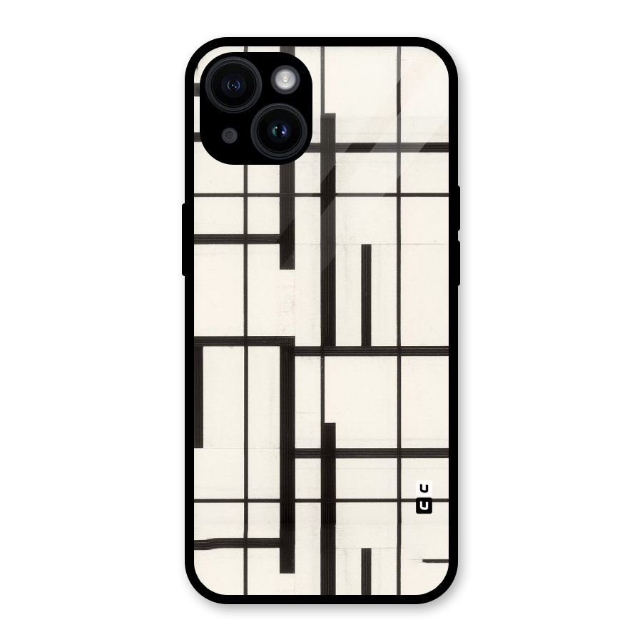 Black Unsymmetry Glass Back Case for iPhone 14