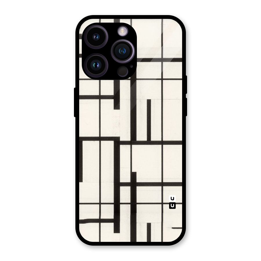 Black Unsymmetry Glass Back Case for iPhone 14 Pro Max
