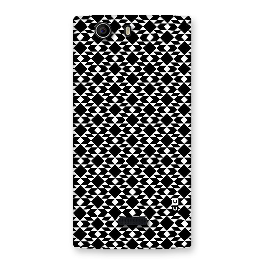 Black White Diamond Abstract Back Case for Canvas Nitro 2 E311
