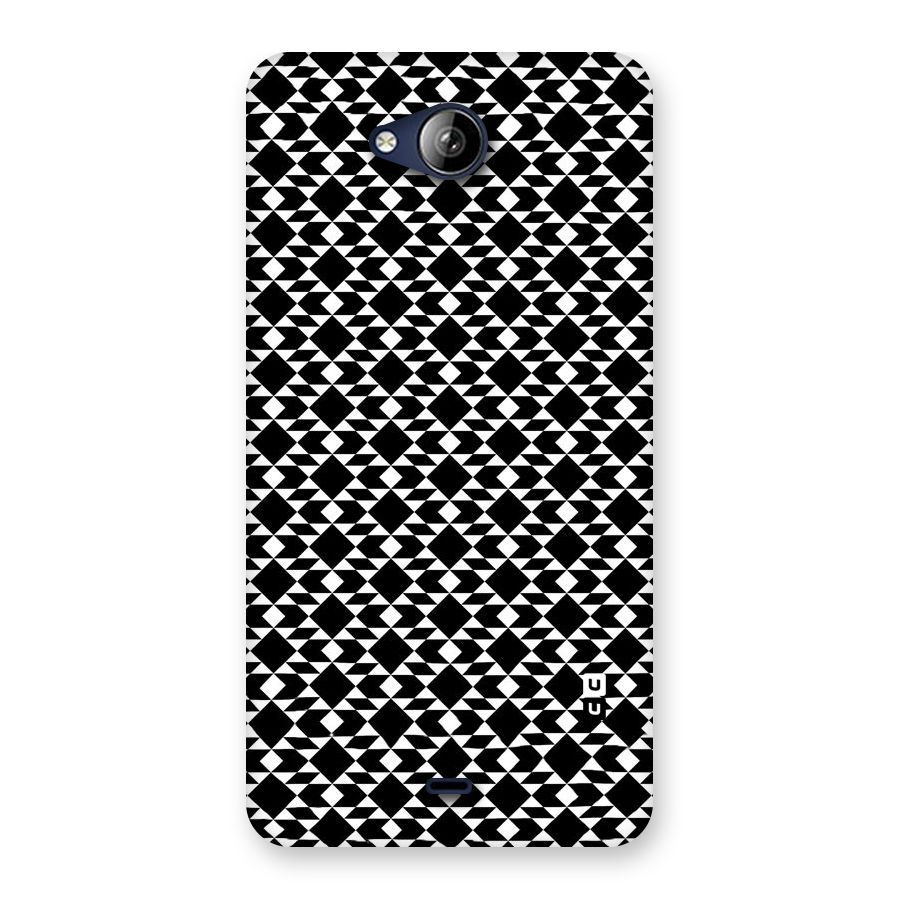 Black White Diamond Abstract Back Case for Canvas Play Q355