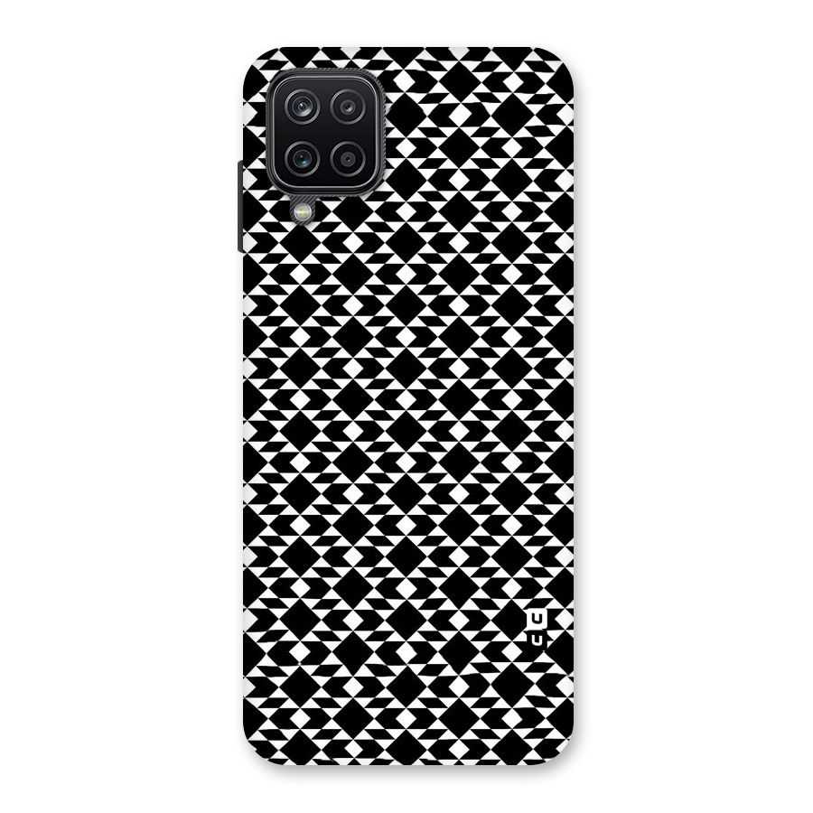 Black White Diamond Abstract Back Case for Galaxy A12