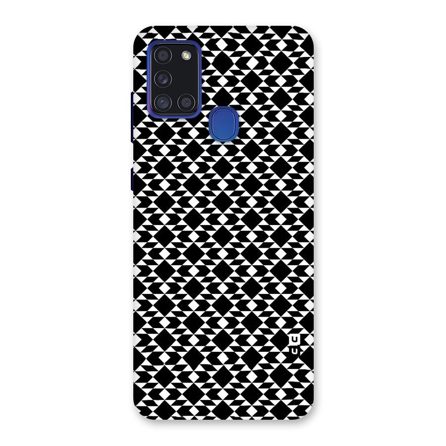 Black White Diamond Abstract Back Case for Galaxy A21s