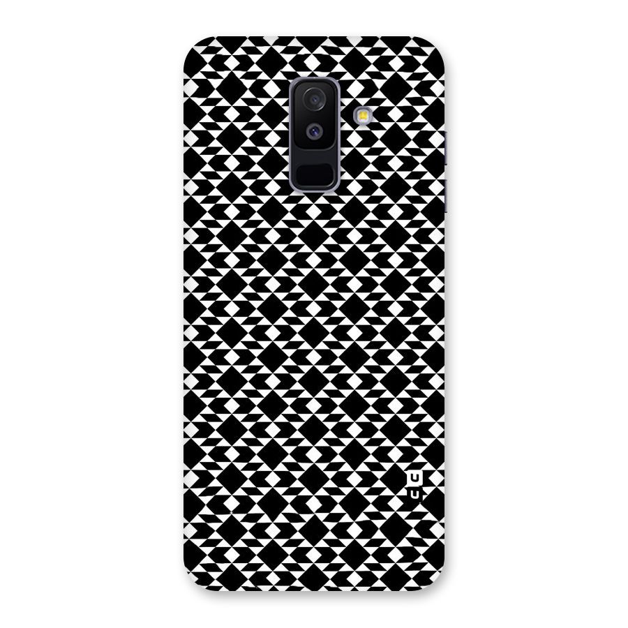 Black White Diamond Abstract Back Case for Galaxy A6 Plus