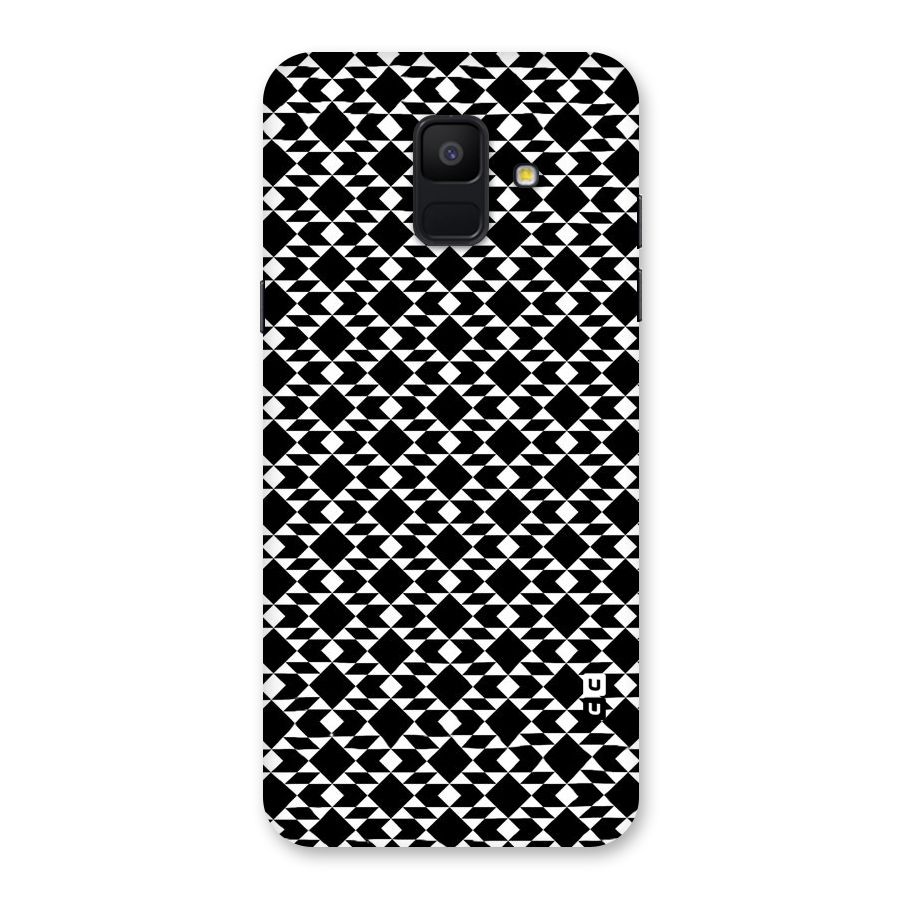 Black White Diamond Abstract Back Case for Galaxy A6 (2018)