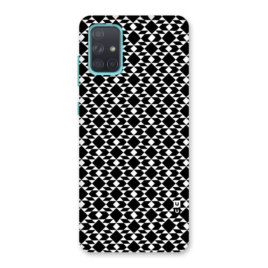 Black White Diamond Abstract Back Case for Galaxy A71