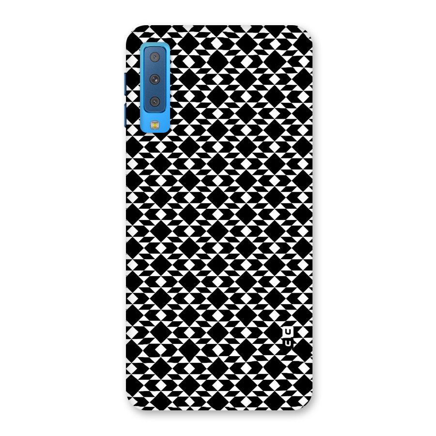 Black White Diamond Abstract Back Case for Galaxy A7 (2018)