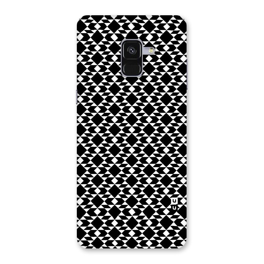 Black White Diamond Abstract Back Case for Galaxy A8 Plus