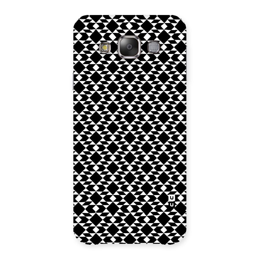 Black White Diamond Abstract Back Case for Galaxy E7
