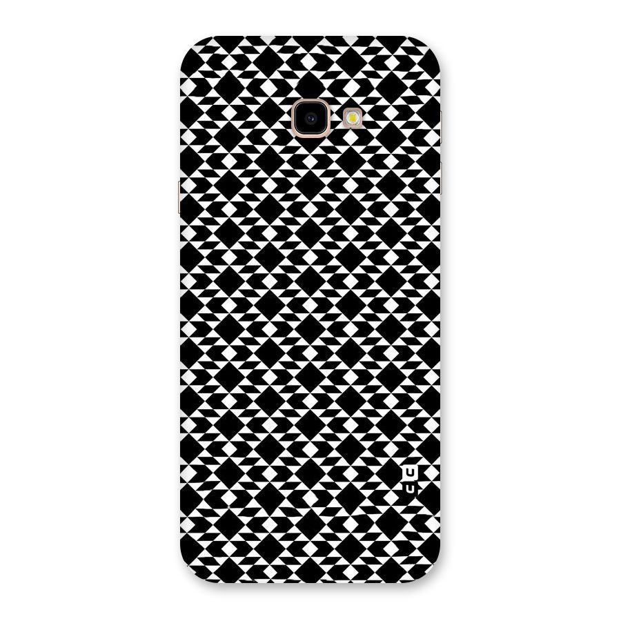Black White Diamond Abstract Back Case for Galaxy J4 Plus