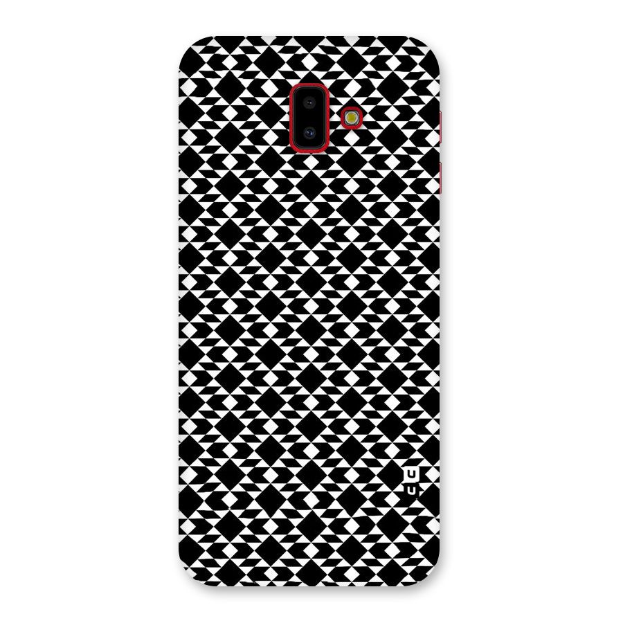 Black White Diamond Abstract Back Case for Galaxy J6 Plus