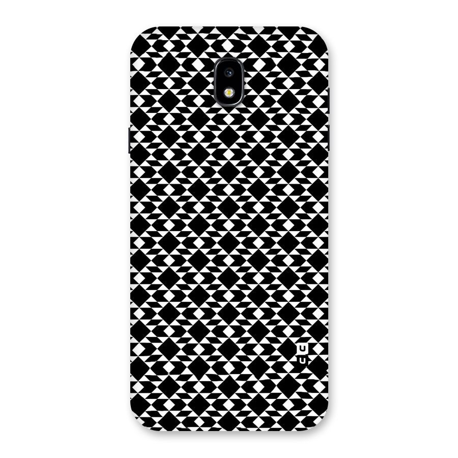 Black White Diamond Abstract Back Case for Galaxy J7 Pro