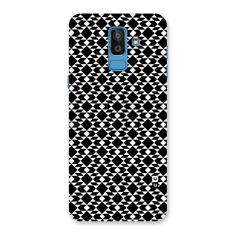 Black White Diamond Abstract Back Case for Galaxy J8