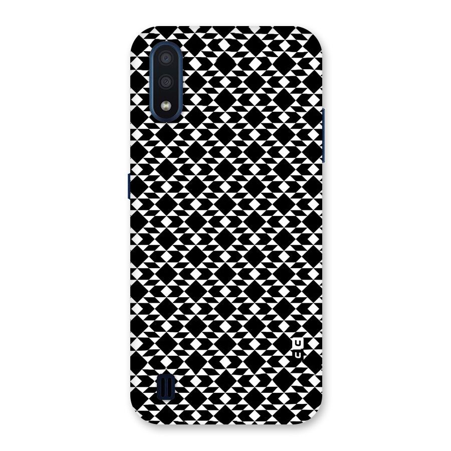 Black White Diamond Abstract Back Case for Galaxy M01