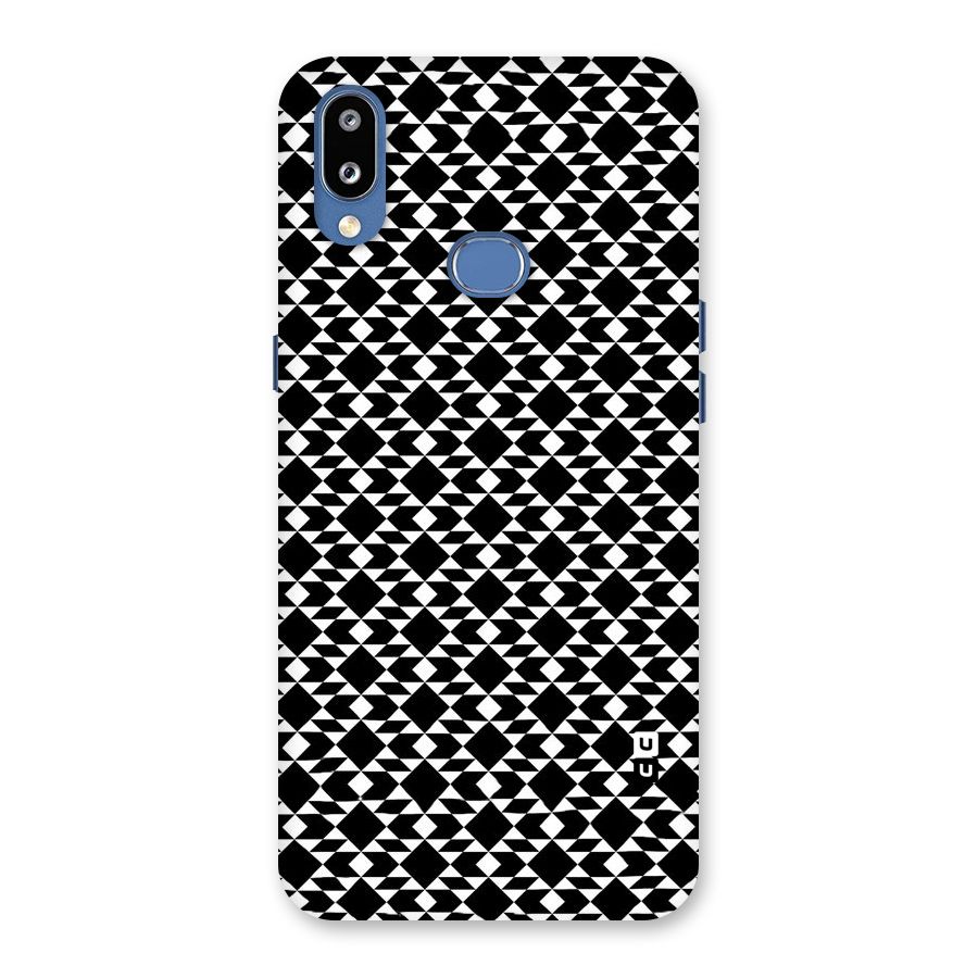 Black White Diamond Abstract Back Case for Galaxy M01s
