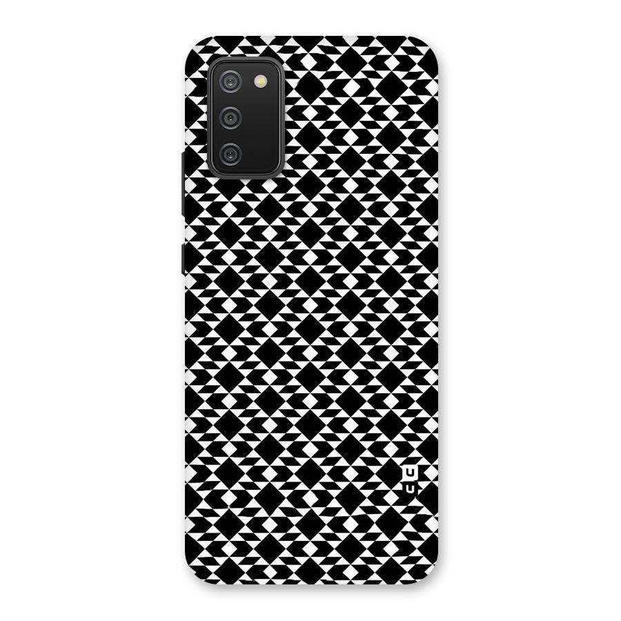 Black White Diamond Abstract Back Case for Galaxy M02s