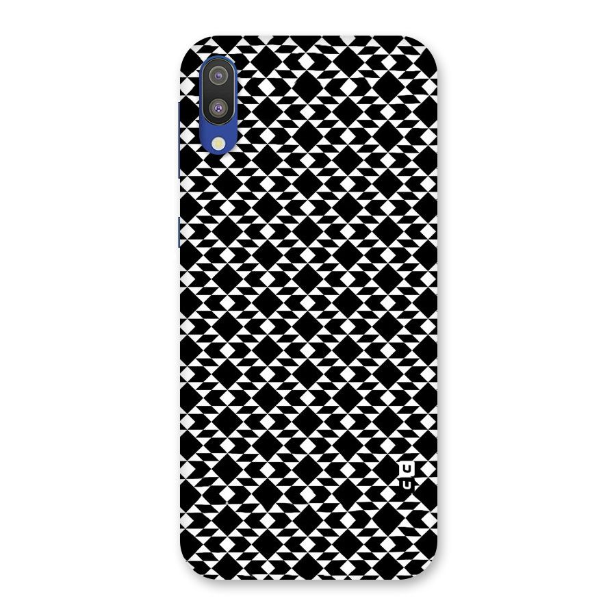 Black White Diamond Abstract Back Case for Galaxy M10