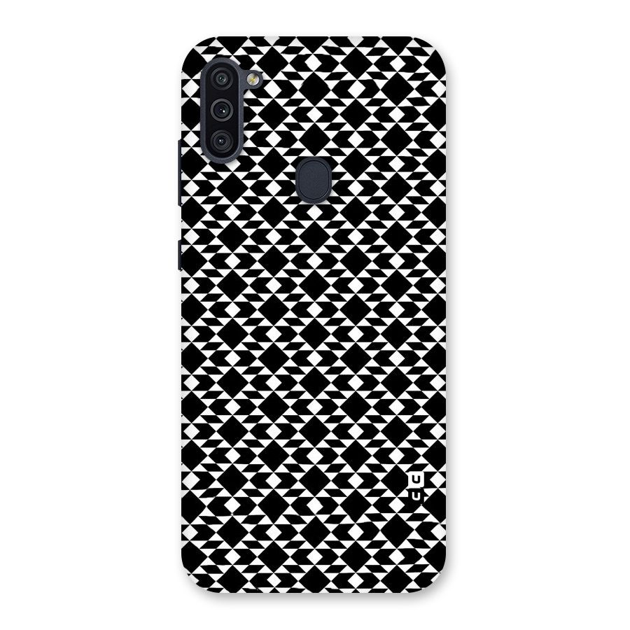 Black White Diamond Abstract Back Case for Galaxy M11